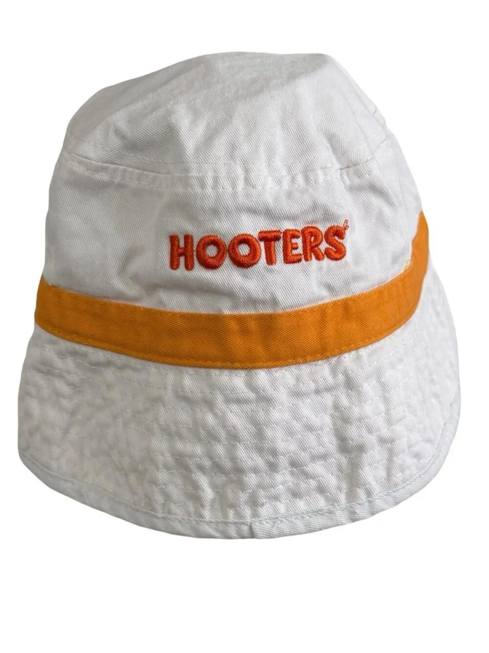 Vintage Hooters Tampa Bay Bucs Bucket Hat White Orange Buccaneers Promo 24